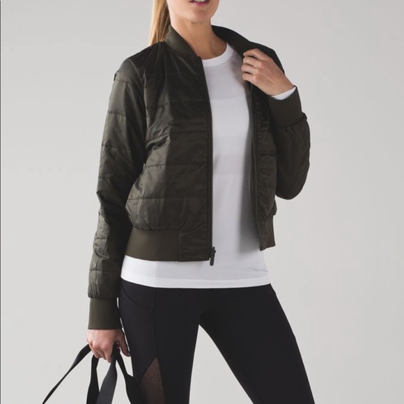 Lululemon Non-Stop Bomber (Reversible) Dark Olive - Picture 7 of 8